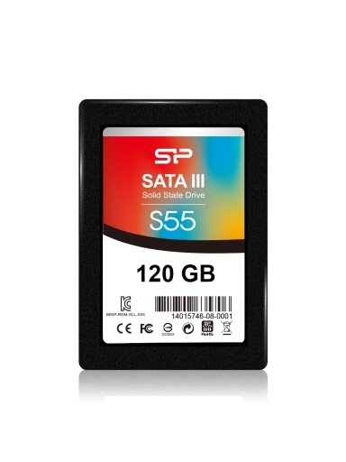 Silicon Power | Slim S55 | 120 GB | Solid-state drive interface SATA | Read speed 550 MB/s | Write speed 420 MB/s