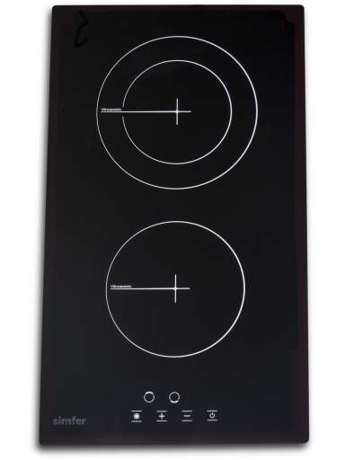 Simfer | Hob | H3.020.DEBSP | Vitroceramic | Number of burners/cooking zones 2 | Touch | Black Simfer | Hob | H3.020.DEBSP | Vitroceramic | Number of burners/cooking zones 2 | Touch | Black