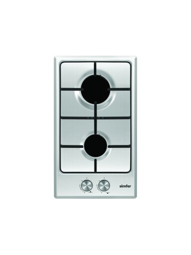Simfer | Hob | H3.200.VGRIM | Gas | Number of burners/cooking zones 2 | Rotary knobs | Stainless steel Simfer | Hob | H3.200.VGRIM | Gas | Number of burners/cooking zones 2 | Rotary knobs | Stainless steel