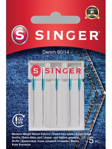 Singer | Denim Needle 90/14 5PK Singer | Denim Needle 90/14 5PK