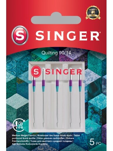 Singer | Quilting Needle 90/14 5PK Singer | Quilting Needle 90/14 5PK