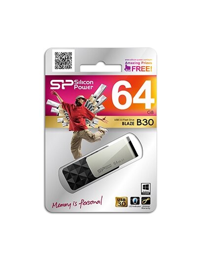 Silicon Power | Blaze B30 | 64 GB | USB 3.0 | Black 7 Silicon Power | Blaze B30 | 64 GB | USB 3.0 | Black 7