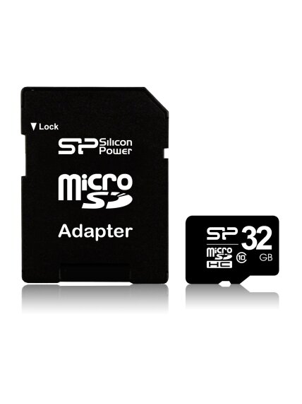 Silicon Power | 32 GB | MicroSDHC | Flash memory class 10 | SD adapter 3
