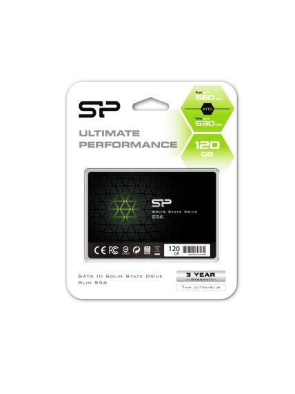 Silicon Power | S56 | 120 GB | SSD form factor 2.5" | Solid-state drive interface SATA | Read speed 460 MB/s | Write speed 360 MB/s 1 Silicon Power | S56 | 120 GB | SSD form factor 2.5" | Solid-state drive interface SATA | Read speed 460 MB/s | Write speed 360 MB/s 1