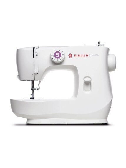 Singer | Sewing Machine | M1605 | Number of stitches 6 | Number of buttonholes 1 | White Singer | Sewing Machine | M1605 | Number of stitches 6 | Number of buttonholes 1 | White