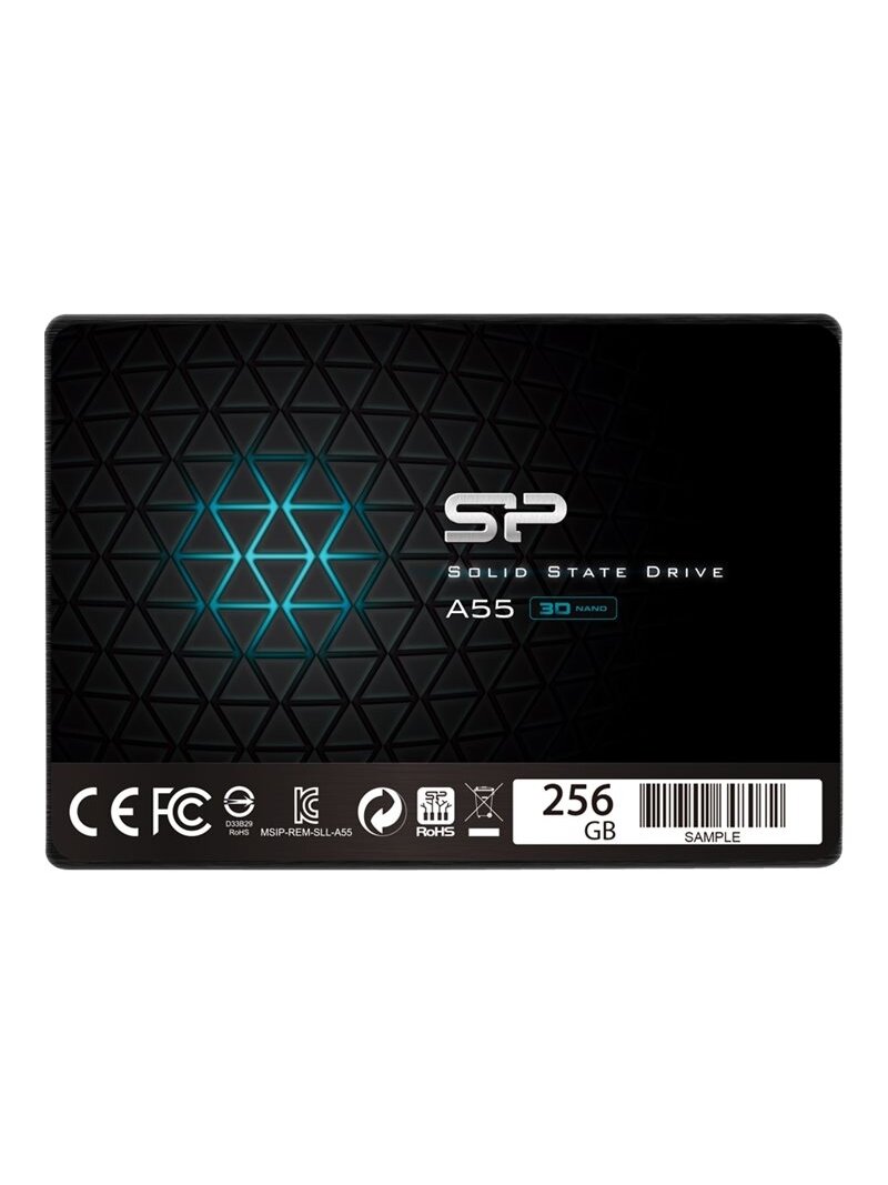 Silicon Power | A55 | 256 GB | SSD form factor 2.5" | Solid-state drive interface SATA | Read speed 550 MB/s | Write speed 450 MB/s Silicon Power | A55 | 256 GB | SSD form factor 2.5" | Solid-state drive interface SATA | Read speed 550 MB/s | Write speed 450 MB/s