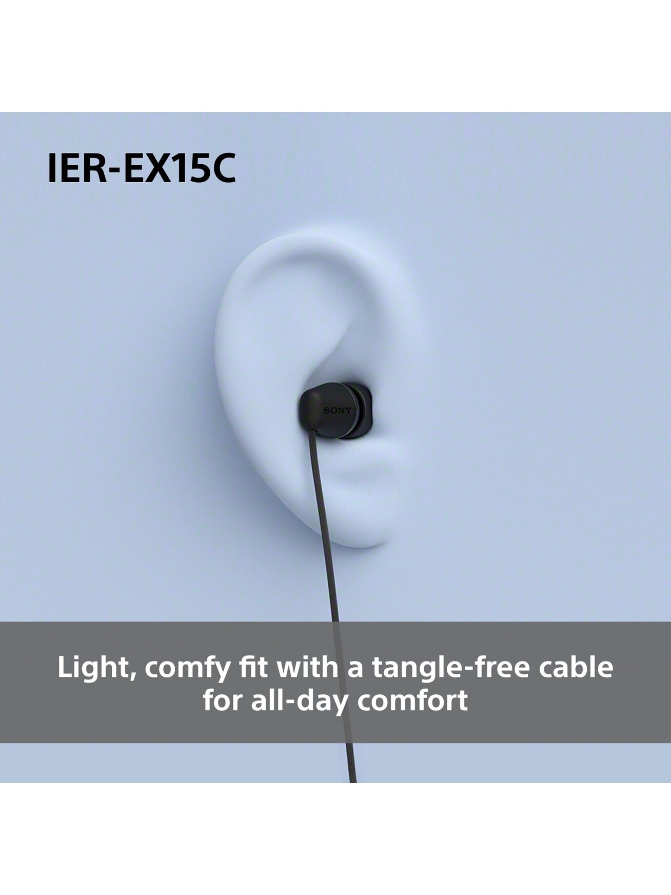 Sony Earbuds | IER‑EX15C | Wired | In-ear | Microphone | Blue 3