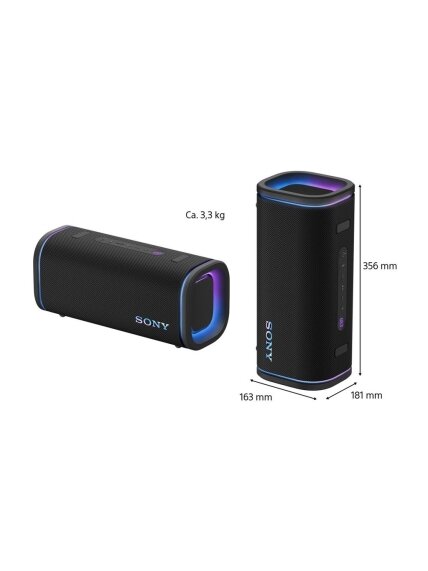 Sony | Speaker | Waterproof | Bluetooth | Black | Portable | ULT FIELD 5 dB | Wireless connection 5