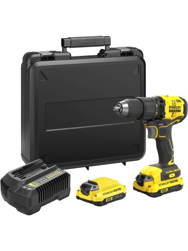 Stanley | 18V V20 Brushless Drill Driver - 2.0Ah Kit | SFMCD710D2K-QW | 18 V | 2.0 Ah | Lithium Ion