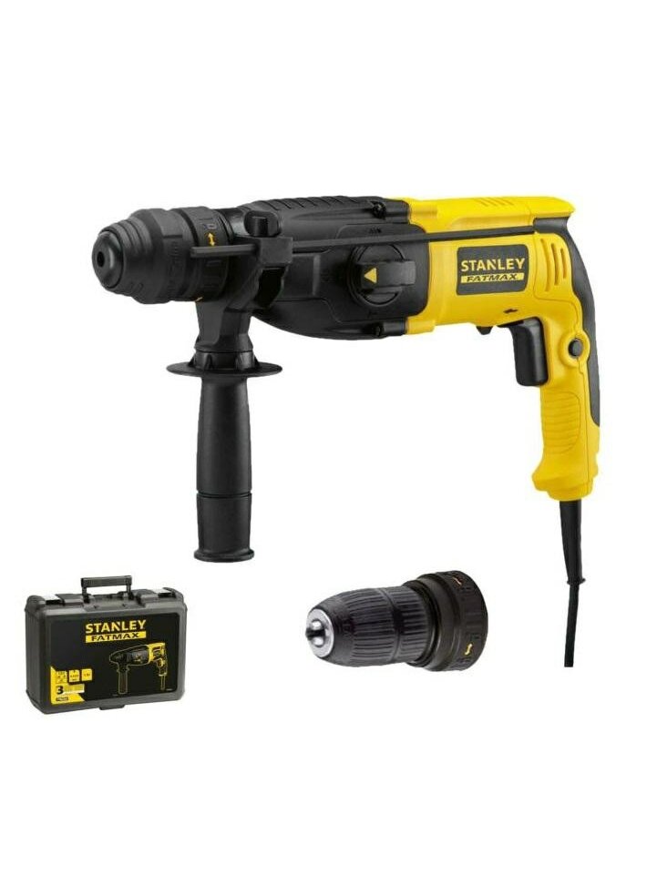 Stanley | 2.4J SDS Plus Hammer Drill With Quick Change Chuck, Kitbox | SFMEH210K-QS | 800 W