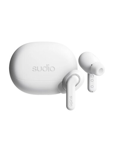 Sudio Earbuds | E4 Pro | Bluetooth | In-ear | Microphone | Cloud White | Noise canceling | Noise reduction | Wireless