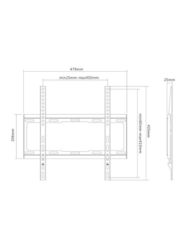 Sunne | Wall mount | 32-55-EF | Fixed | 32-55 " | Maximum weight (capacity) 40 kg | Black