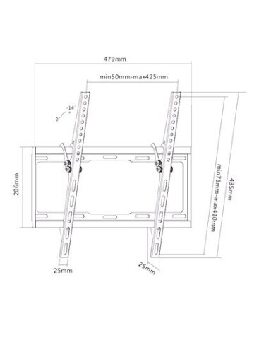 Sunne | Wall mount | 32-55-ET | Tilt | 32-55 " | Maximum weight (capacity) 35 kg | Black