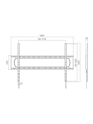 Sunne Wall mount | 60-120-LP Heavy-duty Fixed TV Wall Mount | 60-120 " | Maximum weight (capacity) 120 kg Sunne Wall mount | 60-120-LP Heavy-duty Fixed TV Wall Mount | 60-120 " | Maximum weight (capacity) 120 kg