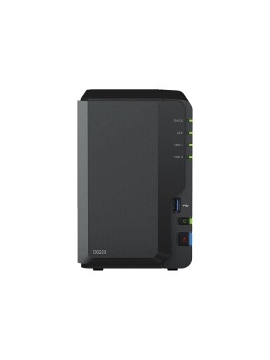 Synology | DS223 | Up to 2 HDD/SSD Hot-Swap | Realtek | RTD1619B | Processor frequency 1.7 GHz | 2 GB | DDR4