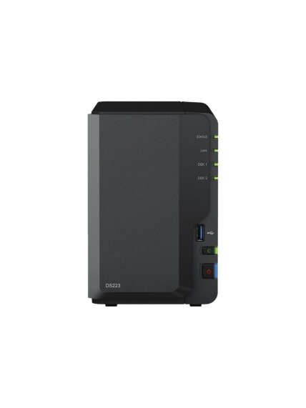 Synology | DS223 | Up to 2 HDD/SSD Hot-Swap | Realtek | RTD1619B | Processor frequency 1.7 GHz | 2 GB | DDR4 1