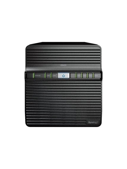 Synology | Tower NAS | DS423 | up to 4 HDD/SSD | Realtek | RTD1619B | Processor frequency 1.7 GHz | 2 GB | DDR4 Synology | Tower NAS | DS423 | up to 4 HDD/SSD | Realtek | RTD1619B | Processor frequency 1.7 GHz | 2 GB | DDR4