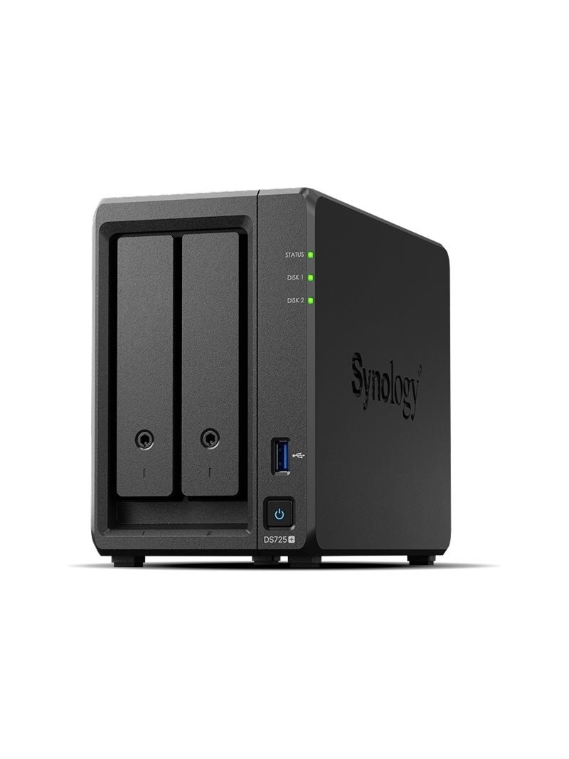 Synology DiskStation | DS725+ | AMD Ryzen | R1600 | 4 GB | DDR4 | Black