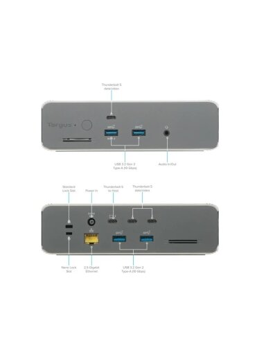 Targus DOCK230EUZ | Thunderbolt 5 Triple Video 8K EcoSmart Dock with 140W EPR Targus DOCK230EUZ | Thunderbolt 5 Triple Video 8K EcoSmart Dock with 140W EPR