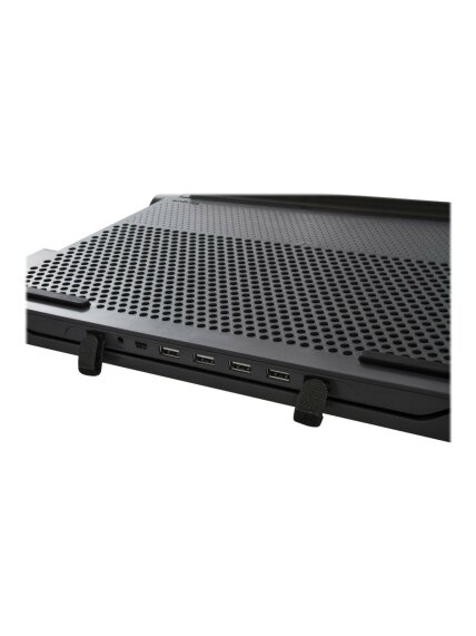 Targus Stand | Chill Mat with 4 USB-A Port Hub - for up to 16-inch Laptops | Black/Grey 4