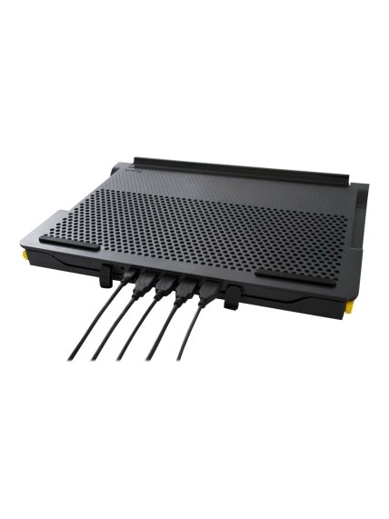 Targus Stand | Chill Mat with 4 USB-A Port Hub - for up to 16-inch Laptops | Black/Grey 9