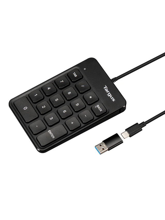 Targus | Numeric EcoSmart | Numeric Keypad | Wired | Black Targus | Numeric EcoSmart | Numeric Keypad | Wired | Black