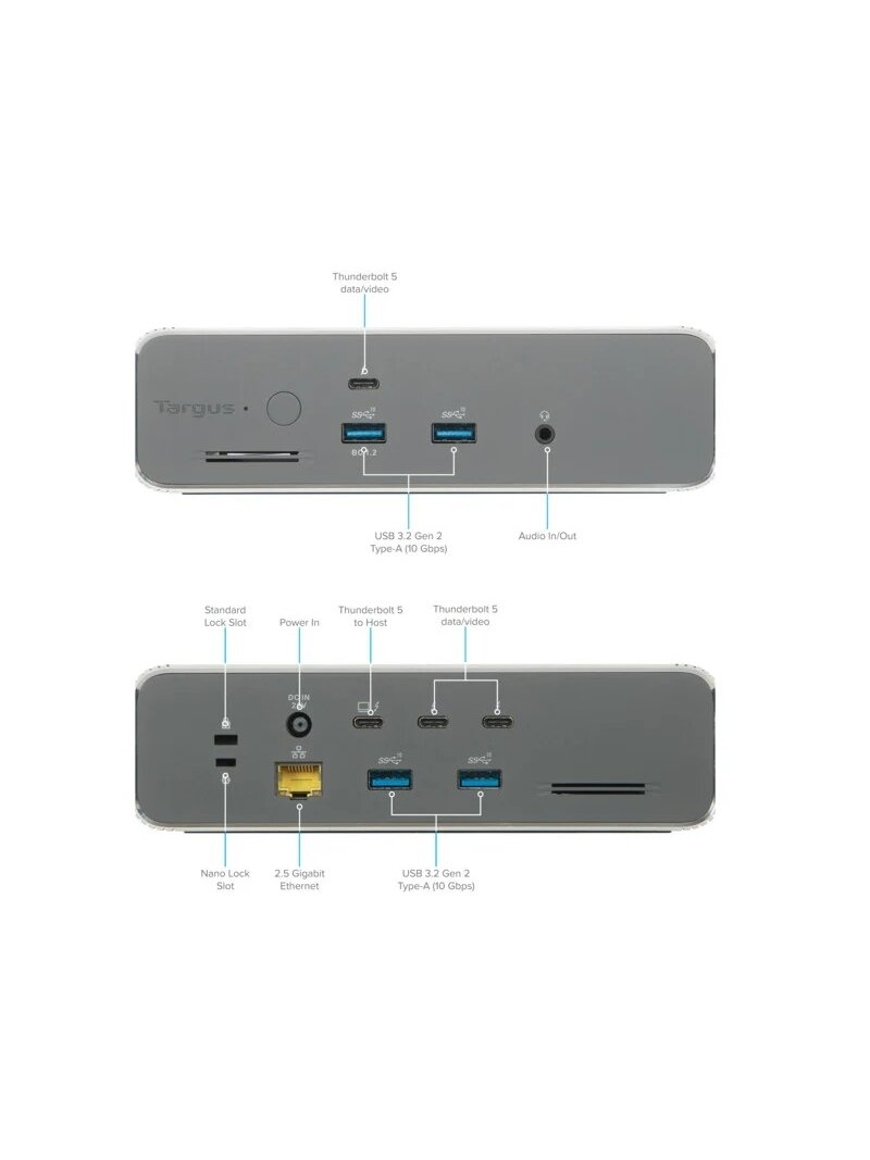 Targus DOCK230EUZ | Thunderbolt 5 Triple Video 8K EcoSmart Dock with 140W EPR 1 Targus DOCK230EUZ | Thunderbolt 5 Triple Video 8K EcoSmart Dock with 140W EPR 1