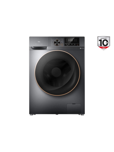 TCL Washing machine with dryer | CP1012SA0 | Energy efficiency class A/E | Front loading | Washing capacity 10 kg | 1200 RPM | Depth 63 cm | Width 60 cm | Display | LED | Drying system | Drying capacity 6 kg | Steam function TCL Washing machine with dryer | CP1012SA0 | Energy efficiency class A/E | Front loading | Washing capacity 10 kg | 1200 RPM | Depth 63 cm | Width 60 cm | Display | LED | Drying system | Drying capacity 6 kg | Steam function