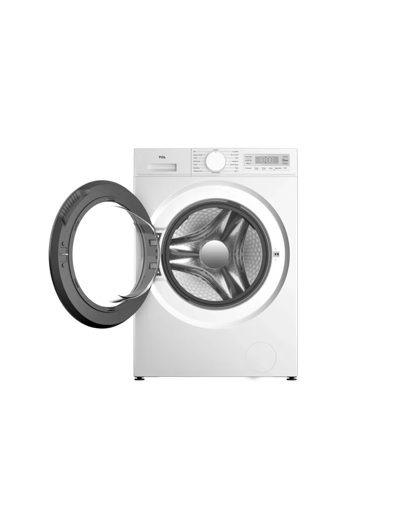 TCL Washing machine | FF0844WA0 | Energy efficiency class A | Front loading | Washing capacity 8 kg | 1400 RPM | Depth 52 cm | Width 60 cm | Display | LED | Steam function | Wi-Fi | White 3 TCL Washing machine | FF0844WA0 | Energy efficiency class A | Front loading | Washing capacity 8 kg | 1400 RPM | Depth 52 cm | Width 60 cm | Display | LED | Steam function | Wi-Fi | White 3