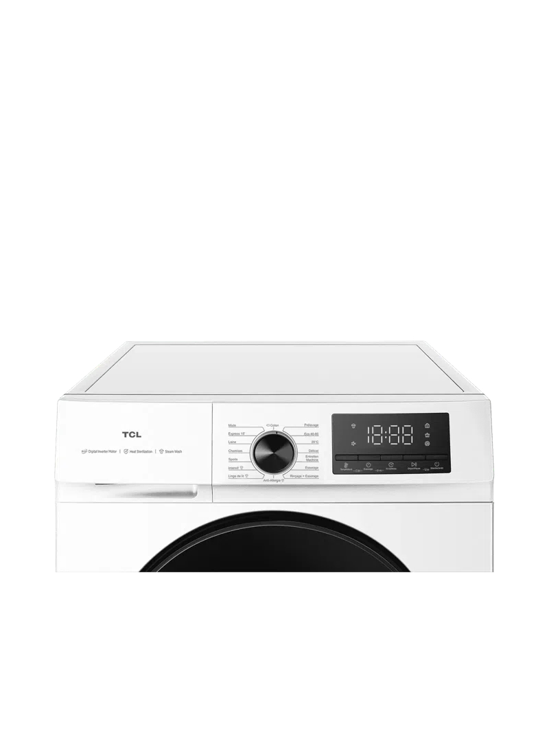 TCL Washing machine | FF1024WA2 | Energy efficiency class A-10% | Front loading | Washing capacity 10 kg | 1400 RPM | Depth 61 cm | Width 59.5 cm | Display | LED | Steam function | White 4 TCL Washing machine | FF1024WA2 | Energy efficiency class A-10% | Front loading | Washing capacity 10 kg | 1400 RPM | Depth 61 cm | Width 59.5 cm | Display | LED | Steam function | White 4