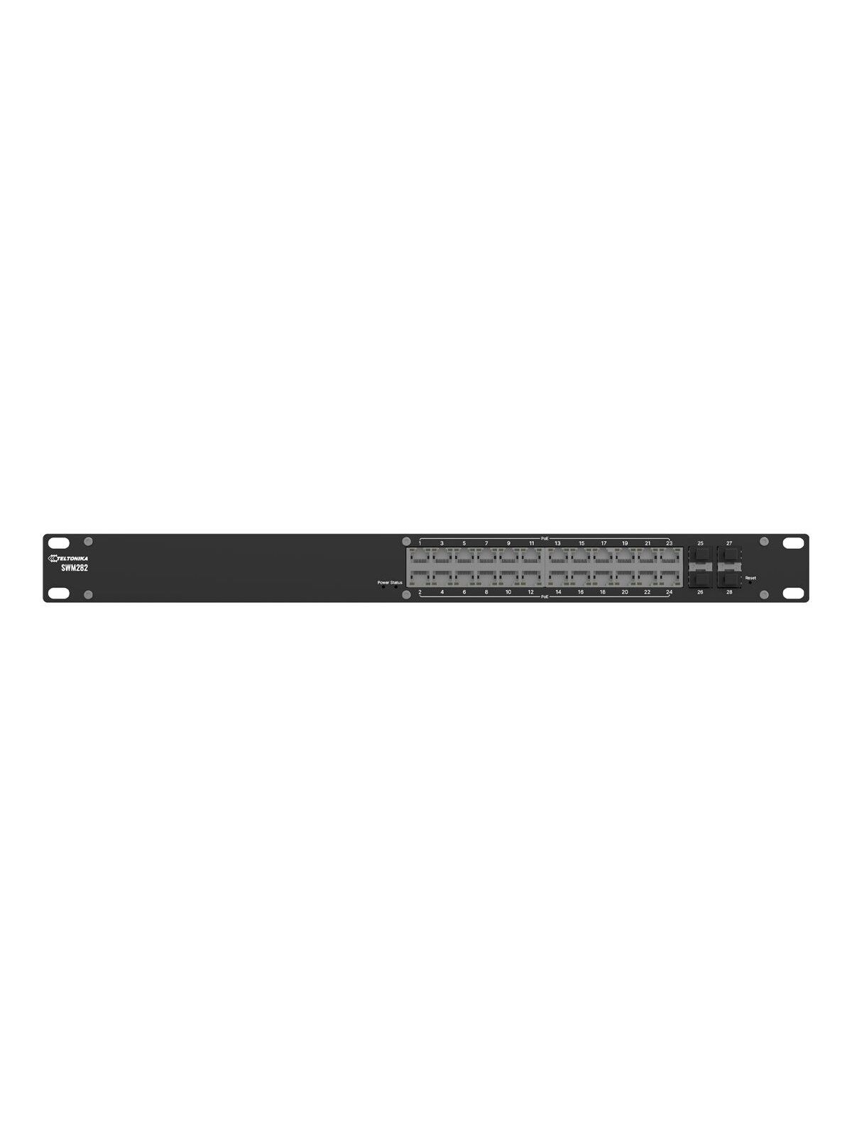 Teltonika PoE+ managed switch | SWM282 | Managed | Rackmountable | SFP ports quantity 4 Teltonika PoE+ managed switch | SWM282 | Managed | Rackmountable | SFP ports quantity 4