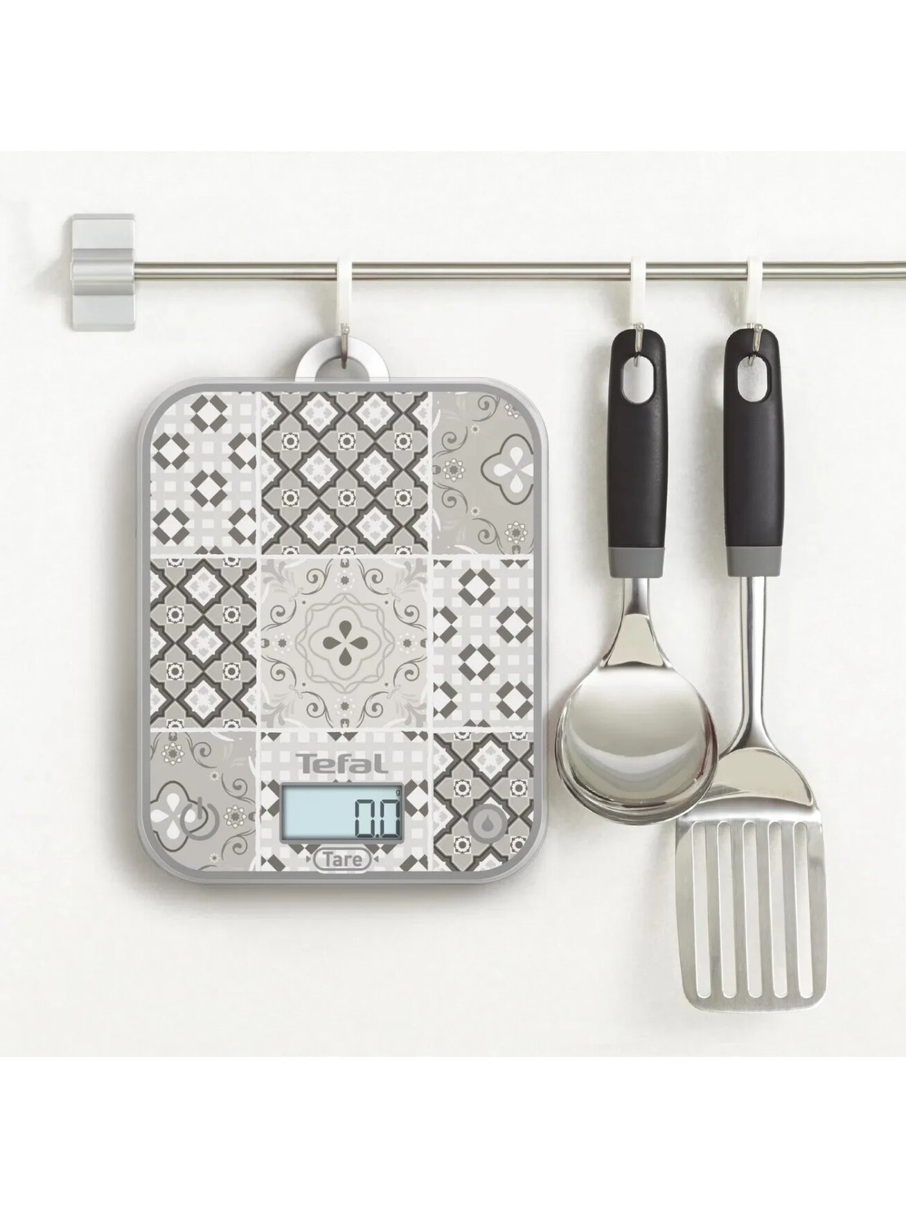 TEFAL Electronic Kitchen Scale | Optiss BC50D6V0 | Graduation 0.5/1 g | Display type LCD | Mozaic Decor 3 TEFAL Electronic Kitchen Scale | Optiss BC50D6V0 | Graduation 0.5/1 g | Display type LCD | Mozaic Decor 3