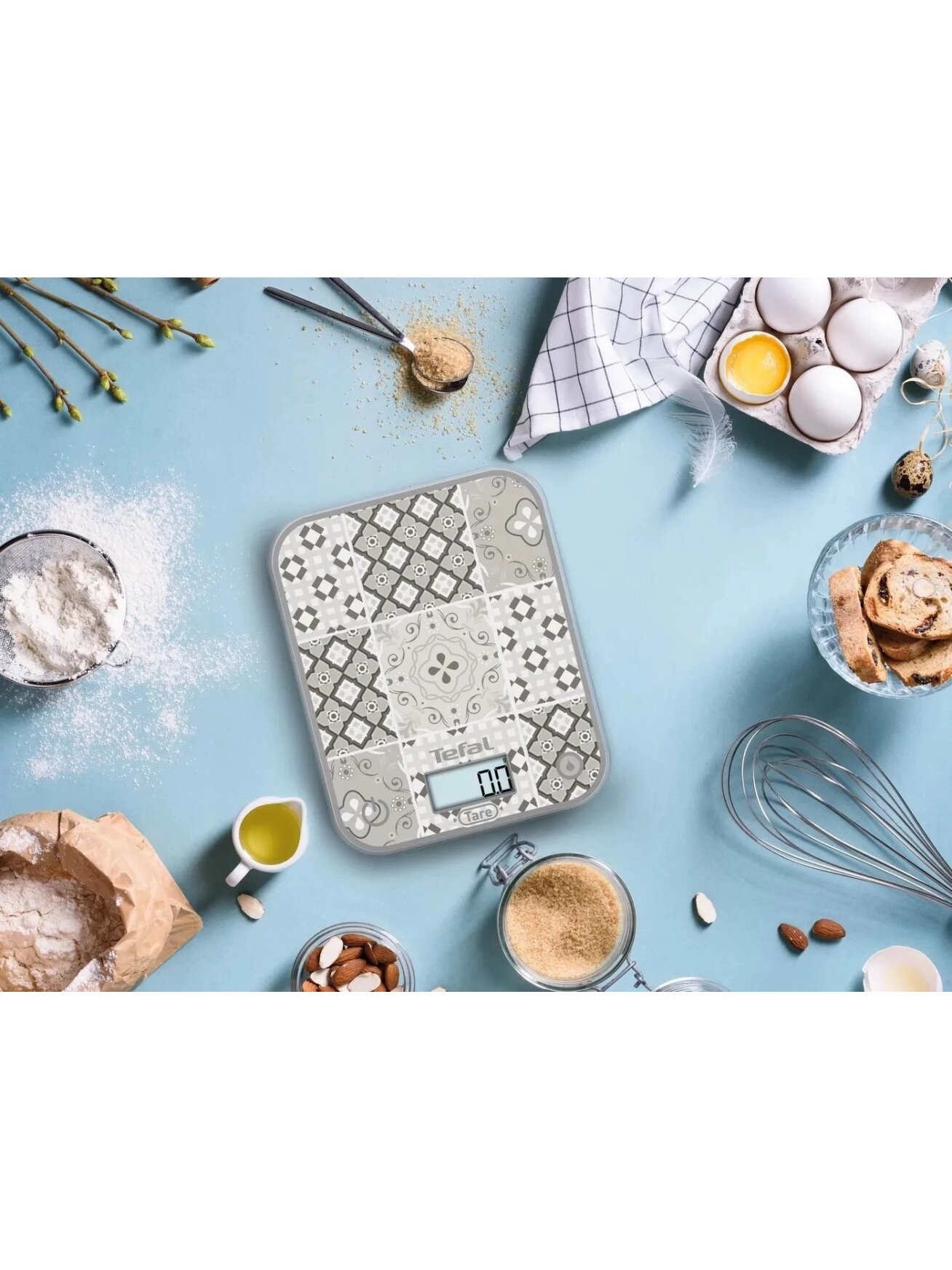 TEFAL Electronic Kitchen Scale | Optiss BC50D6V0 | Graduation 0.5/1 g | Display type LCD | Mozaic Decor 5 TEFAL Electronic Kitchen Scale | Optiss BC50D6V0 | Graduation 0.5/1 g | Display type LCD | Mozaic Decor 5