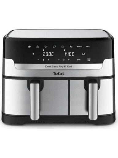 TEFAL Fryer | EY905D10 | Capacity 5.2+3.1 L | Hot air technology | Stainless Steel/Black