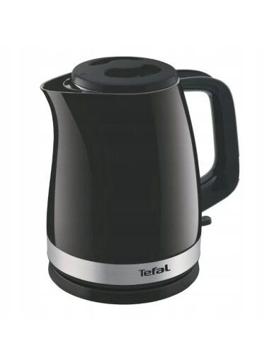 TEFAL | Kettle | KO150F30 Delfini Vision | Electric | 2400 W | 1.5 L | Plastic | 360° rotational base | Black/Stainless steel TEFAL | Kettle | KO150F30 Delfini Vision | Electric | 2400 W | 1.5 L | Plastic | 360° rotational base | Black/Stainless steel