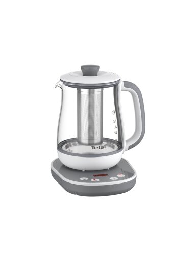 TEFAL Tastea Kettle | BJ551B10 | Tea Kettle | 1400 W | 1.5 L | Glass | 360° rotational base | Grey/White TEFAL Tastea Kettle | BJ551B10 | Tea Kettle | 1400 W | 1.5 L | Glass | 360° rotational base | Grey/White