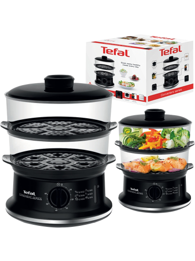 TEFAL | VC140135 Food Steamer | Black | 900 W | Number of baskets 2 TEFAL | VC140135 Food Steamer | Black | 900 W | Number of baskets 2