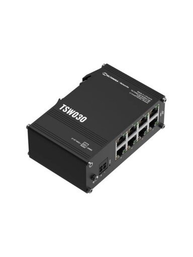 Teltonika Switch | TSW030 | Unmanaged | DIN rail mountable | 10/100 Mbps (RJ-45) ports quantity 8 | Power supply type 2-pin industrial DC power socket
