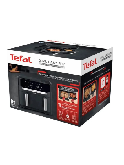 TEFAL | Air Fryer | EY942HE0 Easy Fry Dual XXL | Power 2700 W | Capacity 11 L | Black 3 TEFAL | Air Fryer | EY942HE0 Easy Fry Dual XXL | Power 2700 W | Capacity 11 L | Black 3