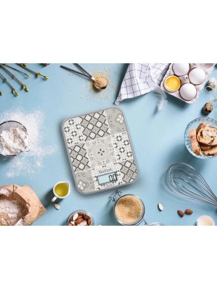 TEFAL Electronic Kitchen Scale | Optiss BC50D6V0 | Graduation 0.5/1 g | Display type LCD | Mozaic Decor 5 TEFAL Electronic Kitchen Scale | Optiss BC50D6V0 | Graduation 0.5/1 g | Display type LCD | Mozaic Decor 5