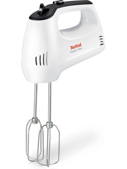 TEFAL Hand mixer | HT3101 QuickMix | Hand Mixer | 300 W | Number of speeds 5 | Turbo mode | White 1 TEFAL Hand mixer | HT3101 QuickMix | Hand Mixer | 300 W | Number of speeds 5 | Turbo mode | White 1