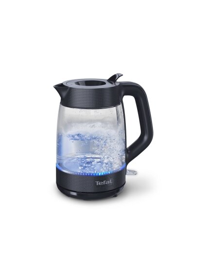 TEFAL Kettle | KO2G08E0 | 2000 W | Electric | 1.7 L | Heat-resistant glass | 360° rotational base | Black/Transparent 2