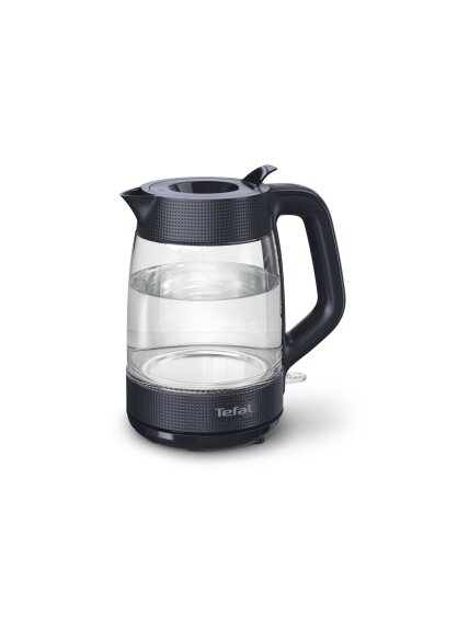 TEFAL Kettle | KO2G08E0 | 2000 W | Electric | 1.7 L | Heat-resistant glass | 360° rotational base | Black/Transparent