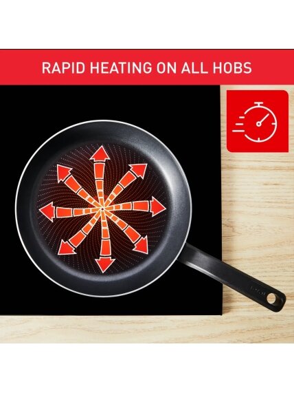 TEFAL Pan | H0561942 | Wok | Diameter 28 cm | Suitable for induction hob | Fixed handle | Black 4