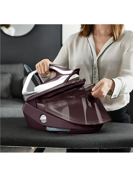 TEFAL | Steam Station Pro Express | GV9721E0 | 3000 W | 1.2 L | 7.9 bar | Auto power off | Vertical steam function | Calc-clean function | Burgundy 4 TEFAL | Steam Station Pro Express | GV9721E0 | 3000 W | 1.2 L | 7.9 bar | Auto power off | Vertical steam function | Calc-clean function | Burgundy 4