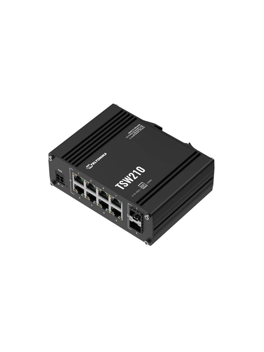 Teltonika Switch 8 GbE, 2 SFP ports | TSW210 2 Teltonika Switch 8 GbE, 2 SFP ports | TSW210 2