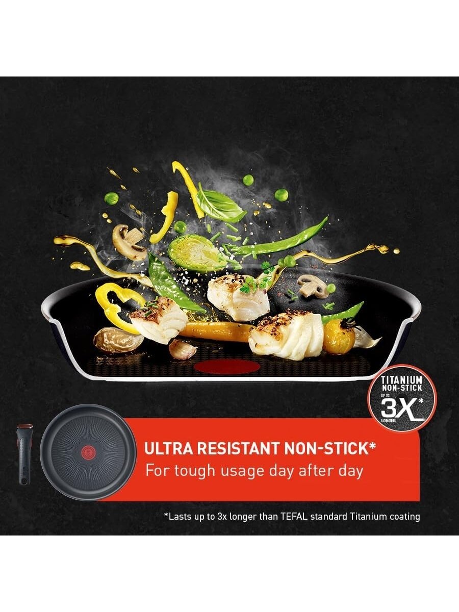 TEFAL Pot Set, 4 pcs | L7649453 Ingenio Ultimate | 16/18/20 cm | Aluminum | Black 3