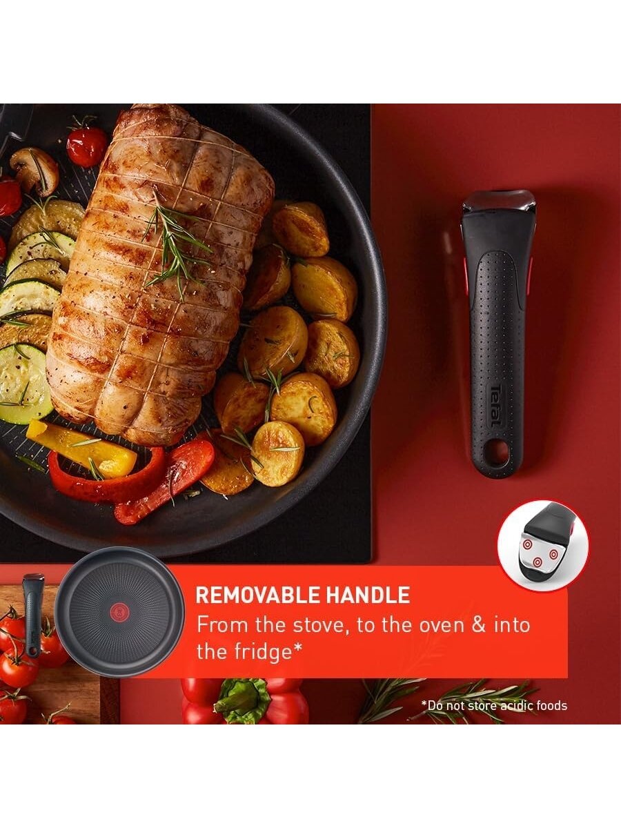 TEFAL Pot Set, 4 pcs | L7649453 Ingenio Ultimate | 16/18/20 cm | Aluminum | Black 4 TEFAL Pot Set, 4 pcs | L7649453 Ingenio Ultimate | 16/18/20 cm | Aluminum | Black 4