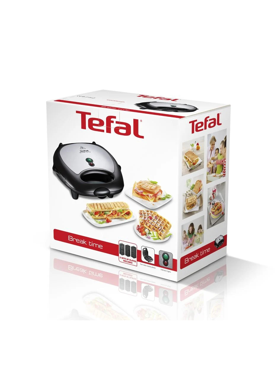 TEFAL | Sandwitch Maker | SW614831 | 700 W | Number of plates 3 | Black/Stainless Steel 3 TEFAL | Sandwitch Maker | SW614831 | 700 W | Number of plates 3 | Black/Stainless Steel 3