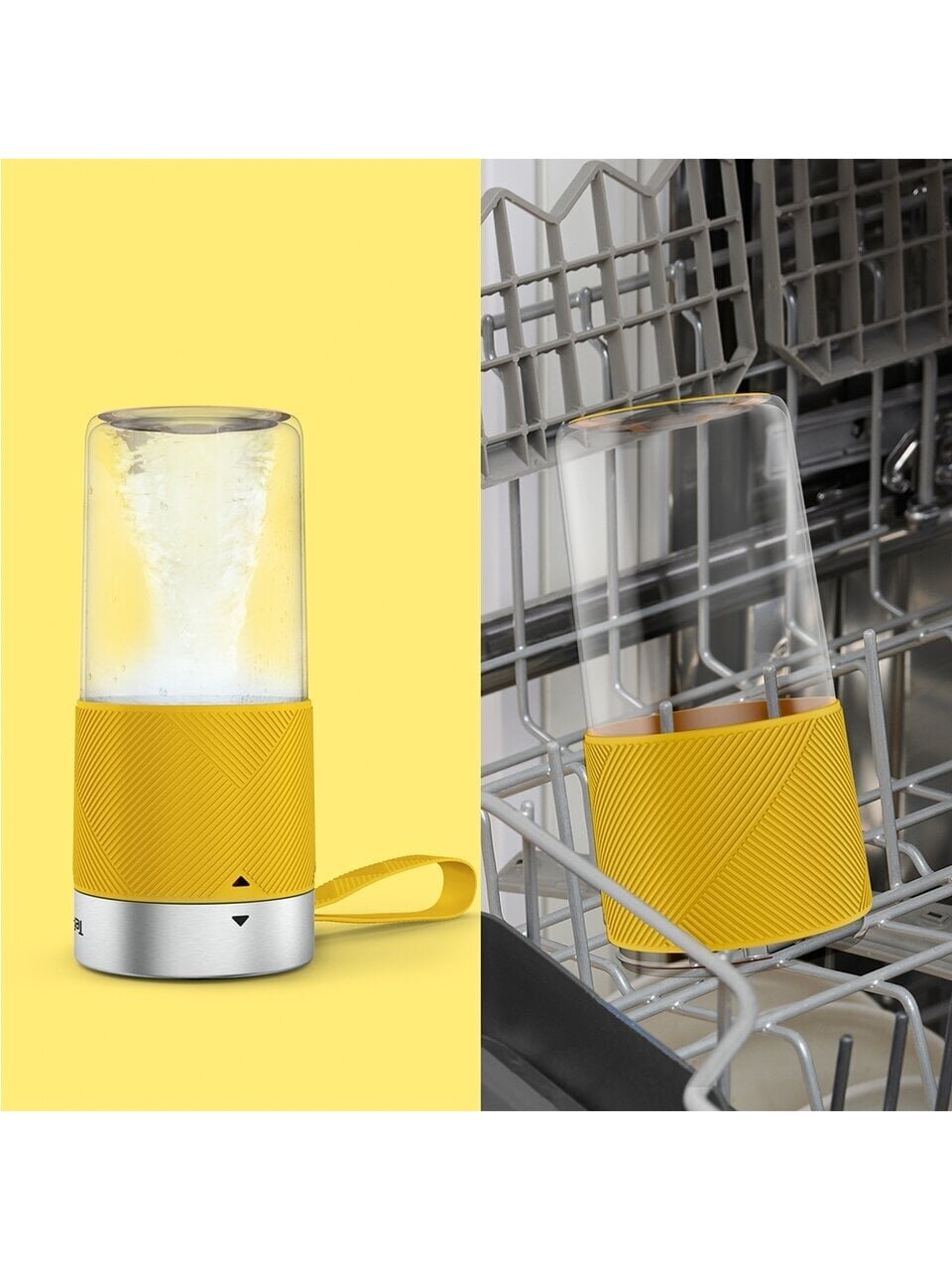 TEFAL | Blender | BL1C0230 LightMix On the Go | Tabletop | Jar material Tritan | Jar capacity 0.3 L | Yellow/Transparent 3 TEFAL | Blender | BL1C0230 LightMix On the Go | Tabletop | Jar material Tritan | Jar capacity 0.3 L | Yellow/Transparent 3